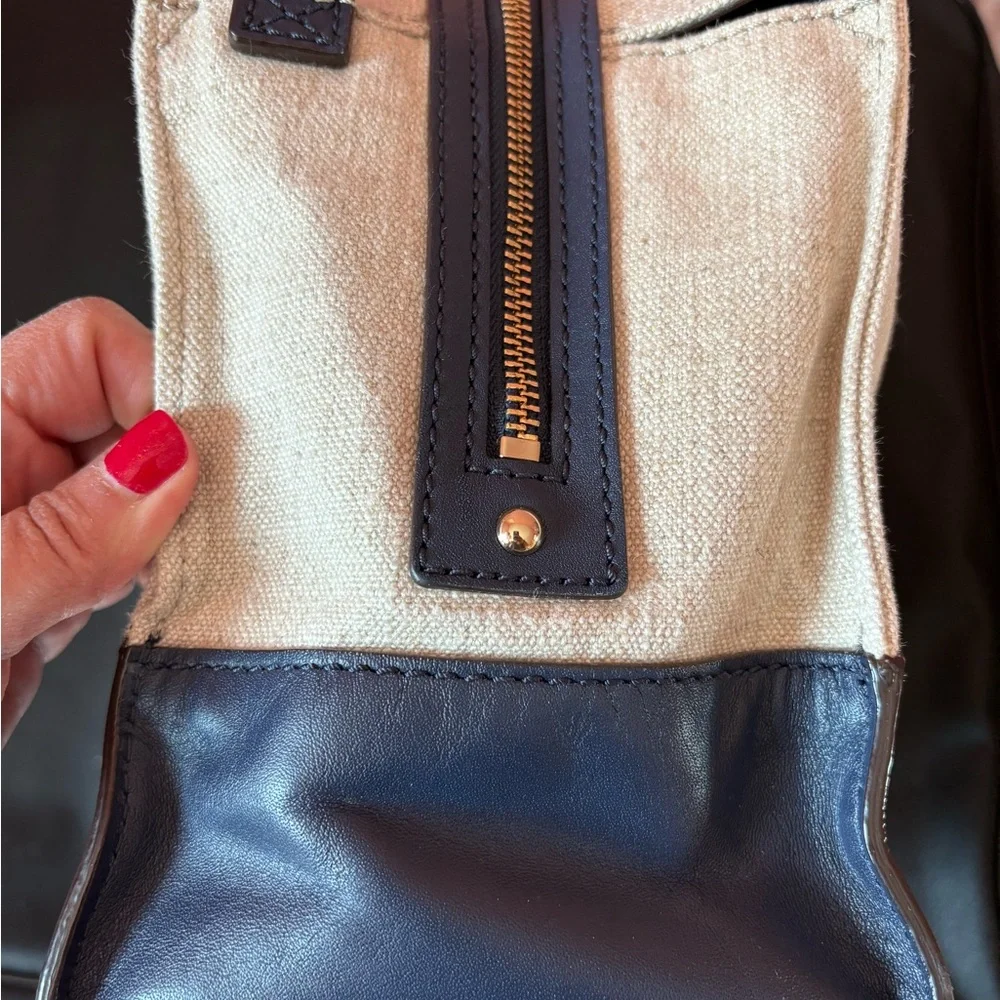 Kate Spade Cream and Blue Satchel with Structured Design - Picture 6 of 11